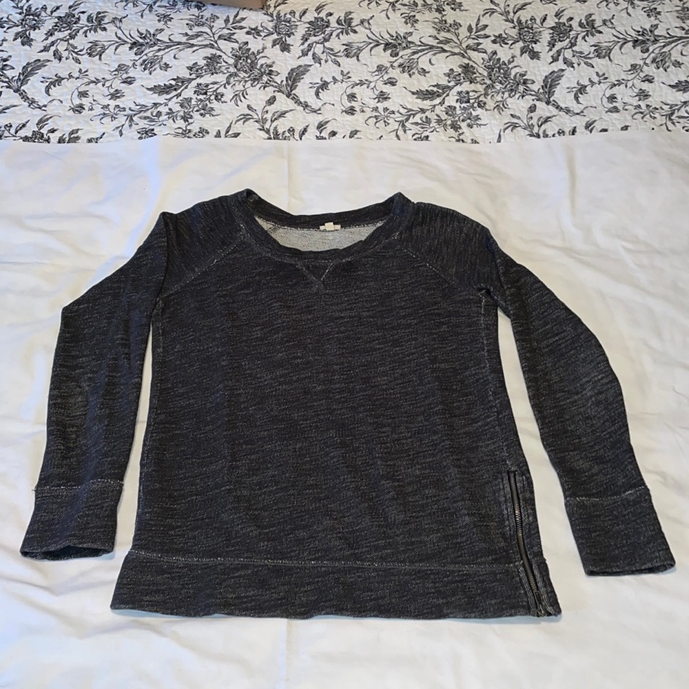 J.Crew dark gray or marled black sweatshirt